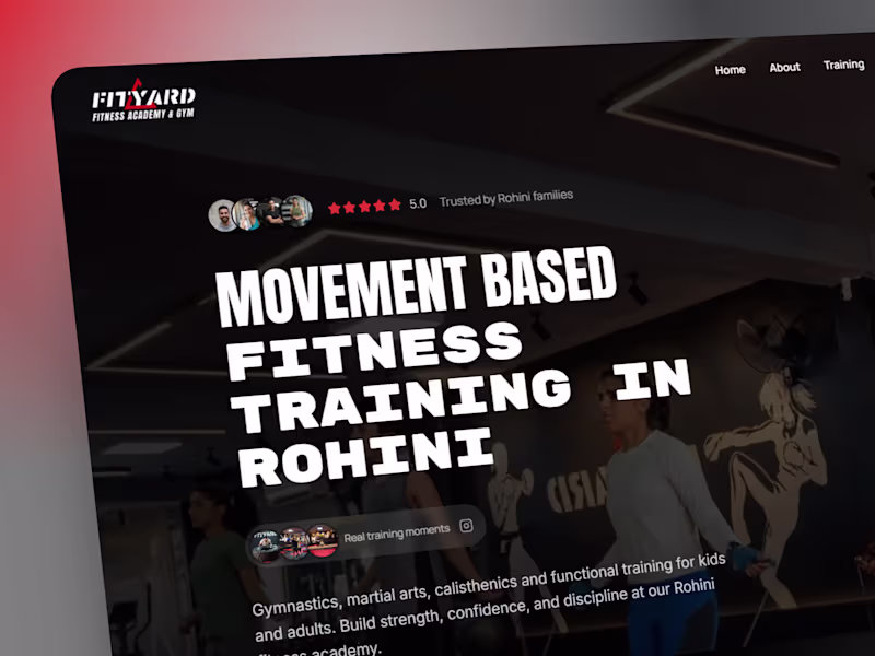 Cover image for The FitYard Gym website provides