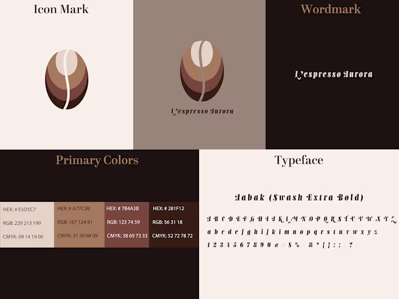 Cover image for A warm, modern logo designed for L’espresso Aurora, inspired...