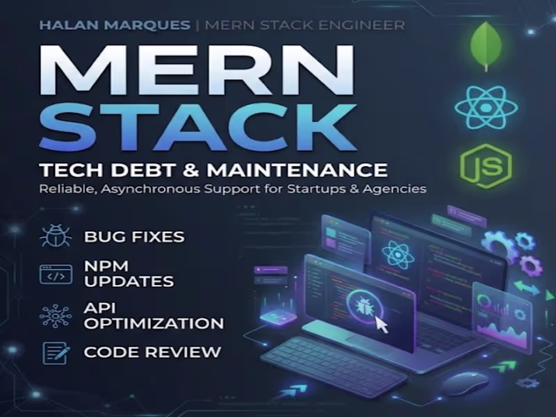 Cover image for MERN Stack Tech Debt & Maintenance Retainer