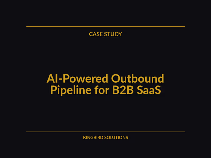 Cover image for AI Outbound Pipeline — Apollo + Claude + HubSpot