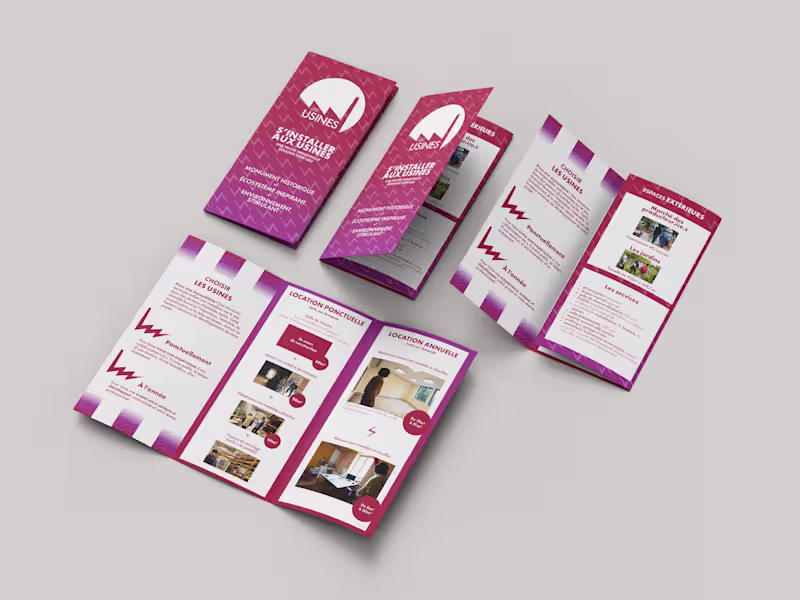 Cover image for AY128-Les Usines - Flyer & Book Design