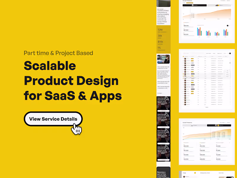 Cover image for Scalable Product Design for SaaS & Apps