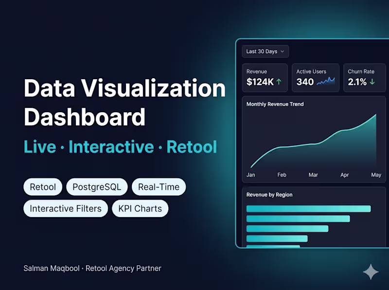 Cover image for Retool Data Visualization Dashboard