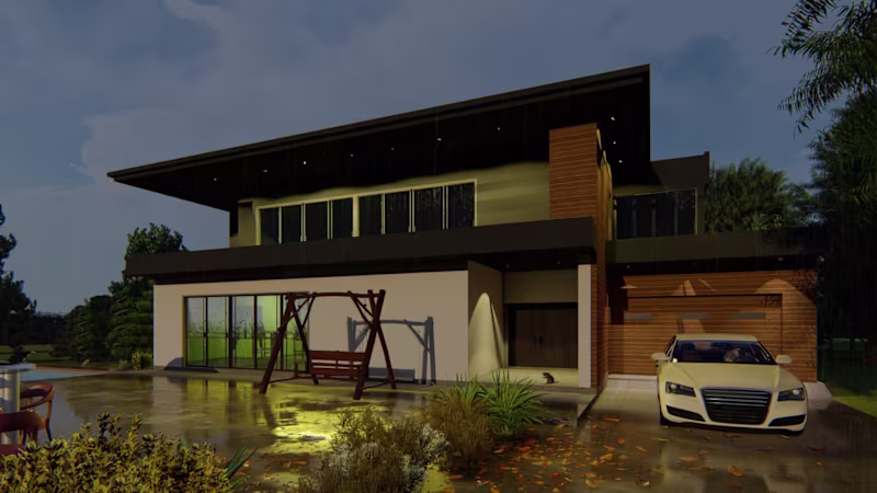 Cover image for Moody Night Villa: Rain & Light