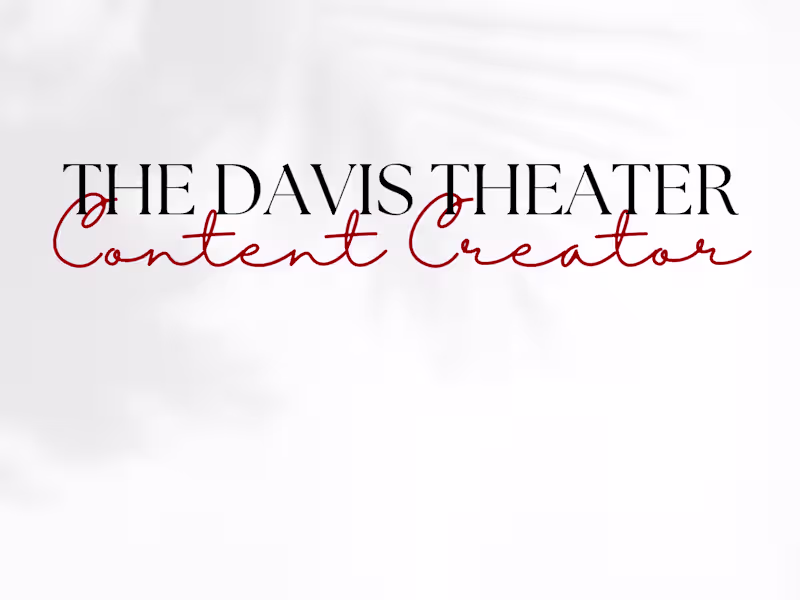 Cover image for The Davis Theater and Sojourn Restaurant