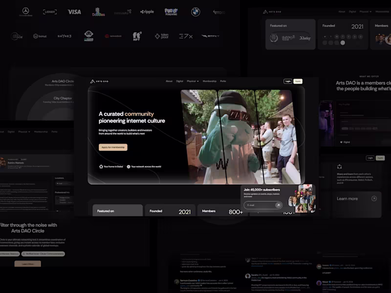 Cover image for ArtsDAO – Web3 Community Platform
Overview
ArtsDAO