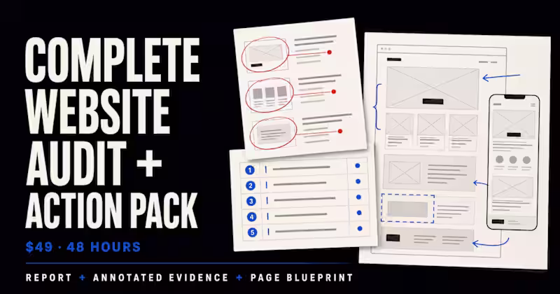 Cover image for Complete Website Audit & Action Pack — $49