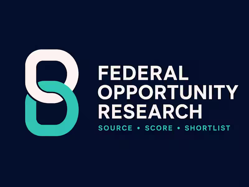 Cover image for Build a source-linked federal opportunity shortlist