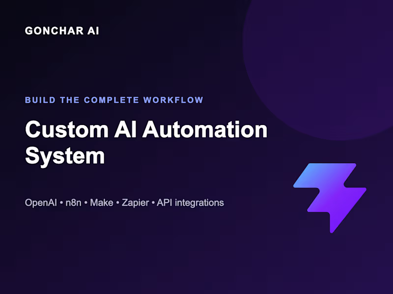 Cover image for Custom AI Automation System