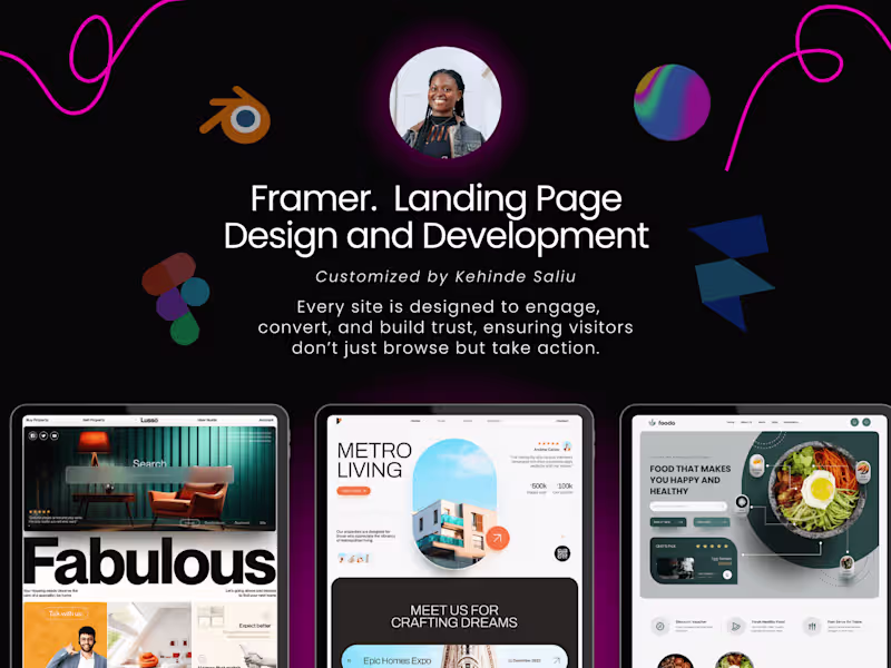 Cover image for Framer. Landing page design and Development
