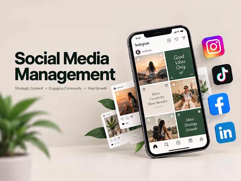 Cover image for Social Media Management & Organic Growth Strategy