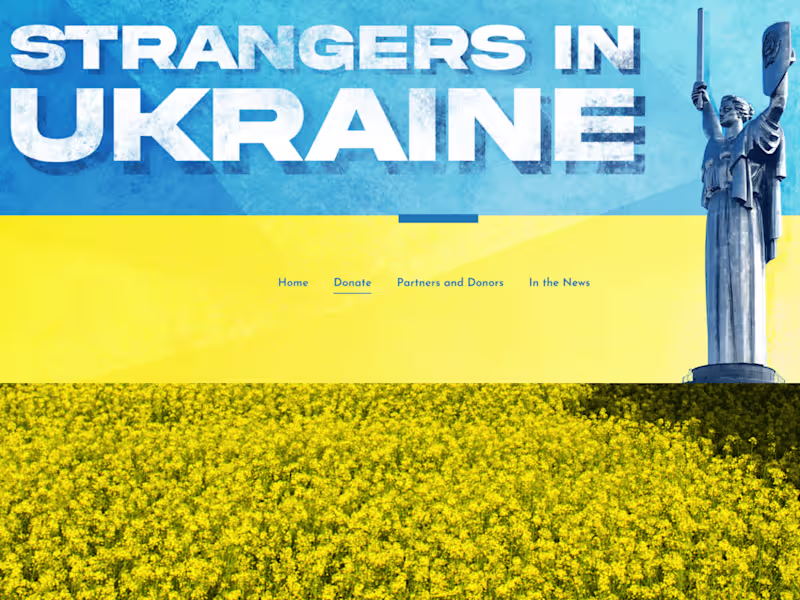 Cover image for Fundraising Website for Strangers in Ukraine