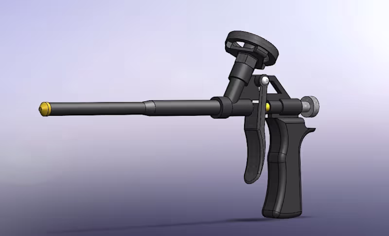 Cover image for PU foam gun in solidworks