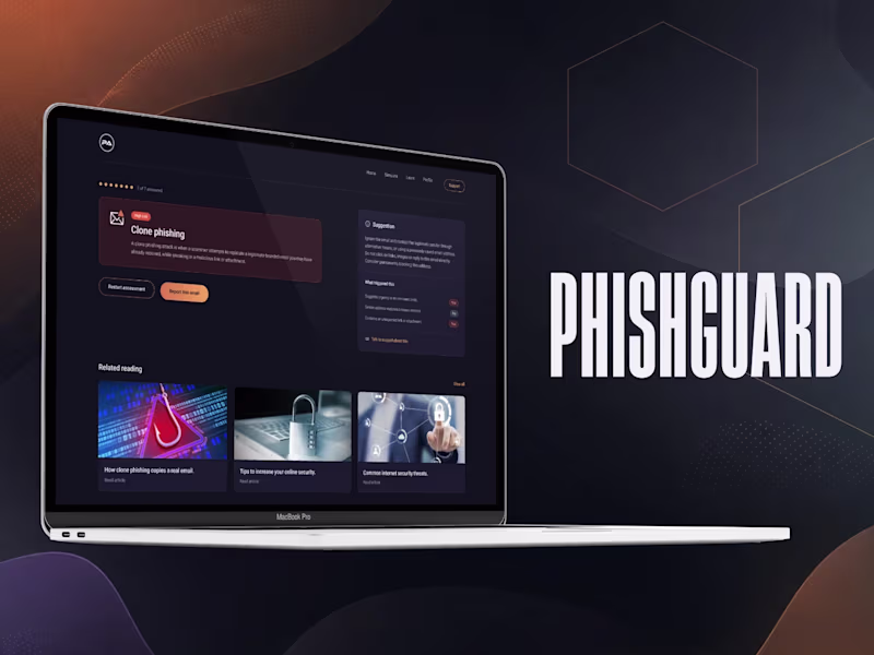 Cover image for UX Case Study - PhishGuard App
