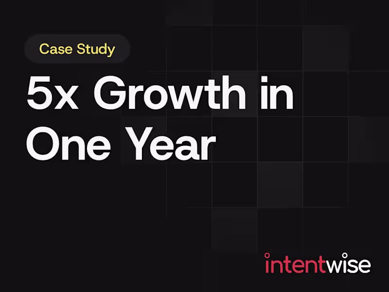 Cover image for How We Helped Intentwise Grow 5x in One Year