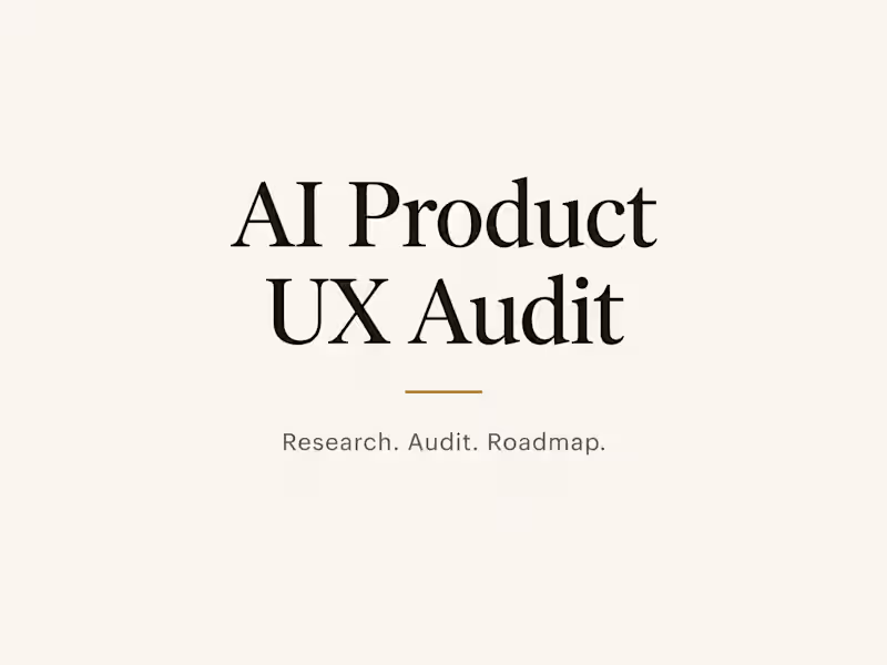 Cover image for AI Product UX Audit