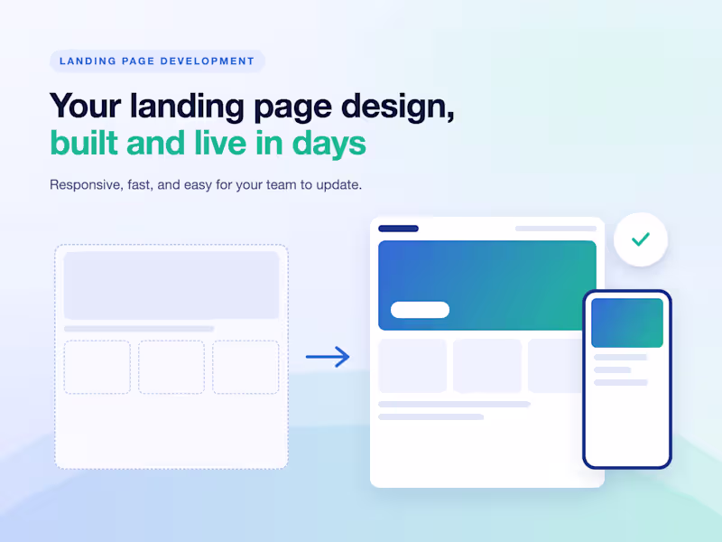 Cover image for Landing Page Development, Figma to Live Site
