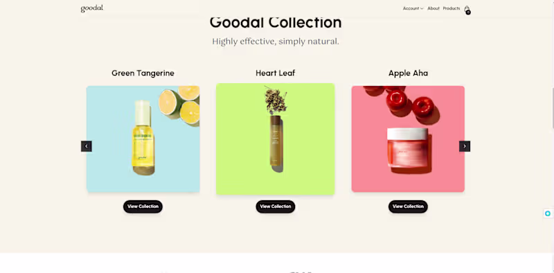 Cover image for Goodal Beauty products  