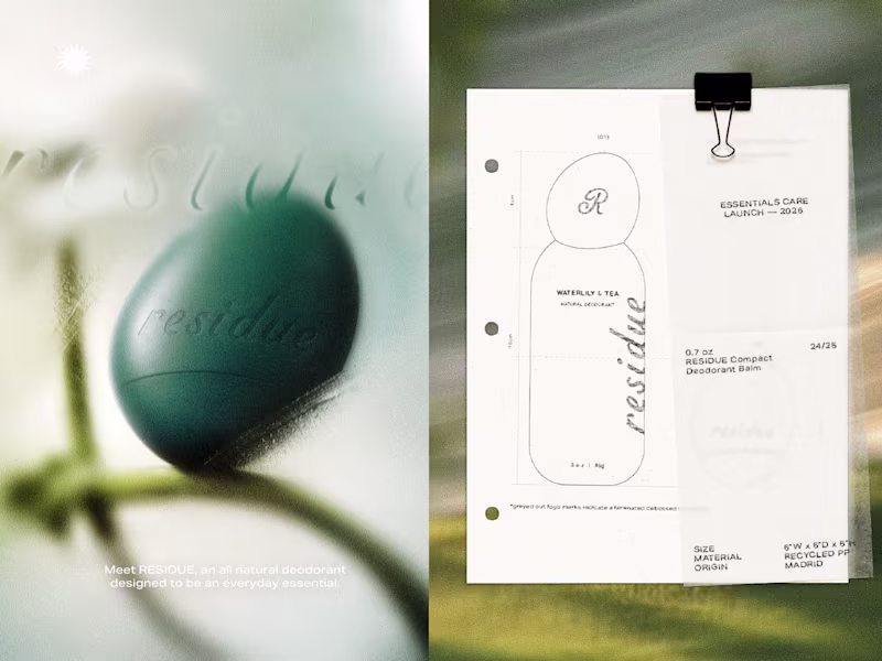 Cover image for residue — brand and packaging
