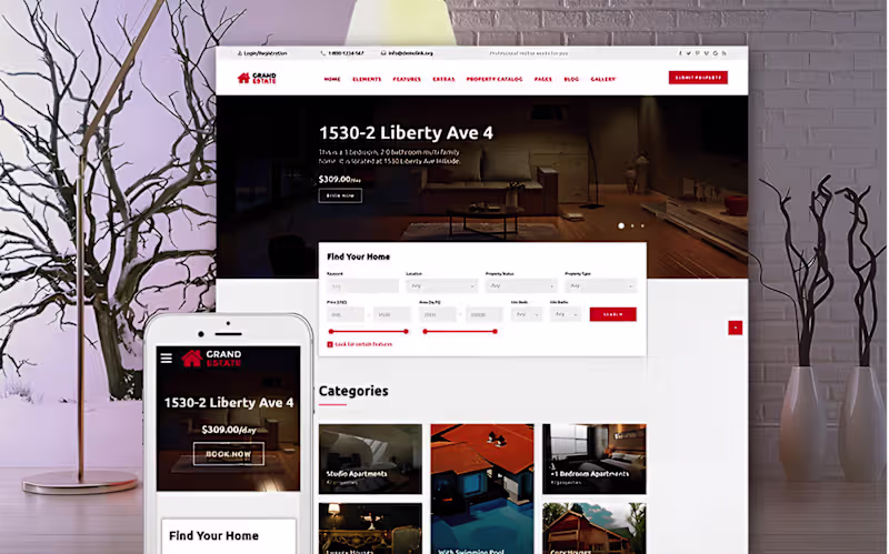Cover image for Grand Estate Wordpress Website