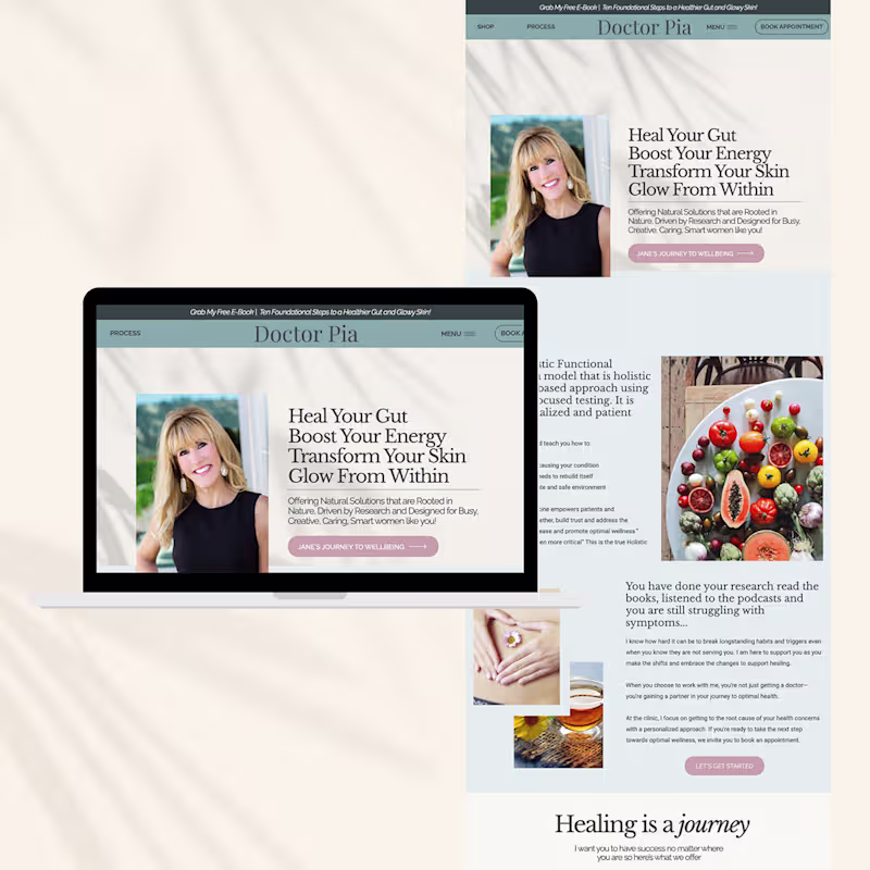 Cover image for Doctor Pia- Wellness Website