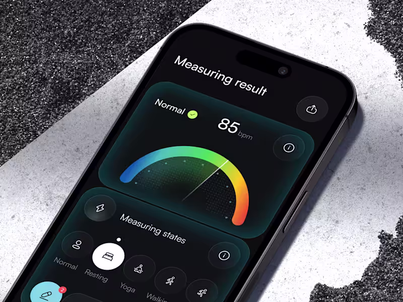 Cover image for 📈Product design for the heart rate monitor app | Hyperactive