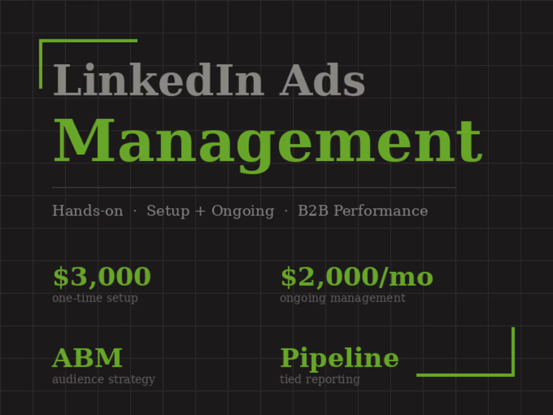 Cover image for LinkedIn Ads Management