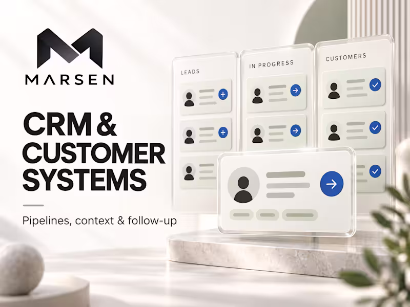 Cover image for Marsen Website-to-CRM Enquiry Receipt | Internal Pilot
