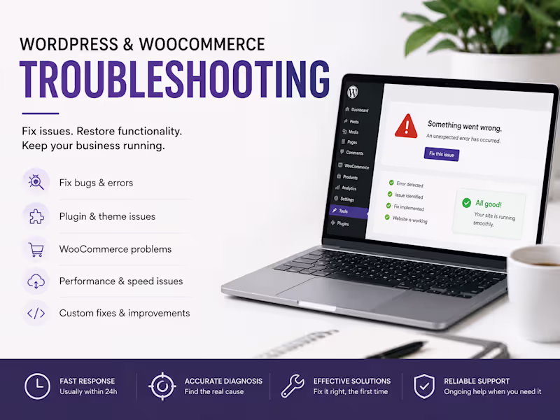Cover image for WordPress & WooCommerce Troubleshooting