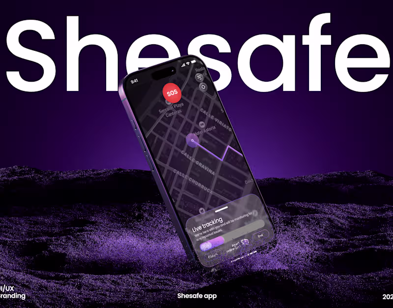 Cover image for Shesafe - Strategic Branding & UI/UX Design for Safety