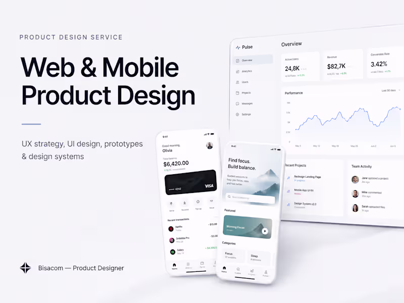 Cover image for Product Design for Web & Mobile Apps