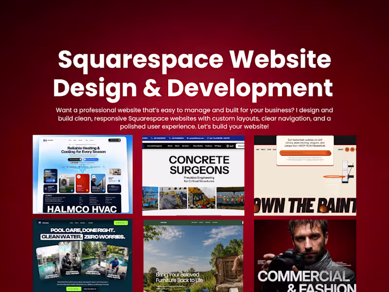 Cover image for Squarespace Website Design and Development