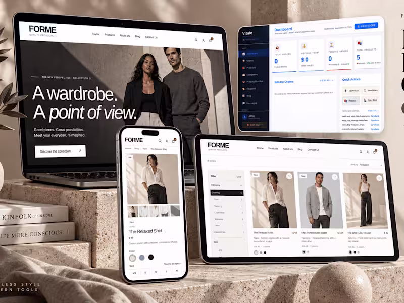 Cover image for I will build a Modern fashion ecommerce website with admin panel