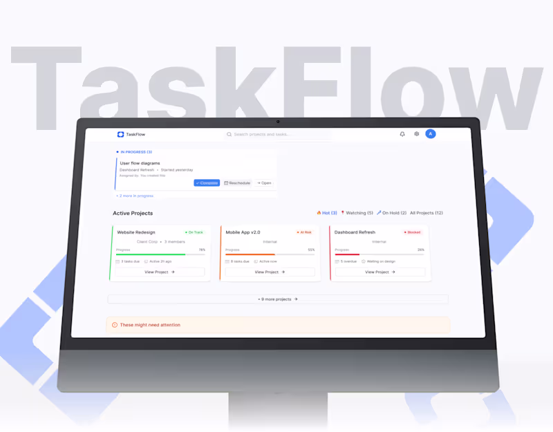 Cover image for TaskFlow – Project Management for Creative Teams