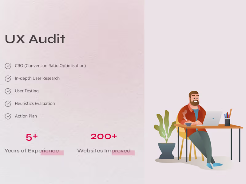 Cover image for UX Audit, CRO Of Your Website/App To Ensure Higher Revenue