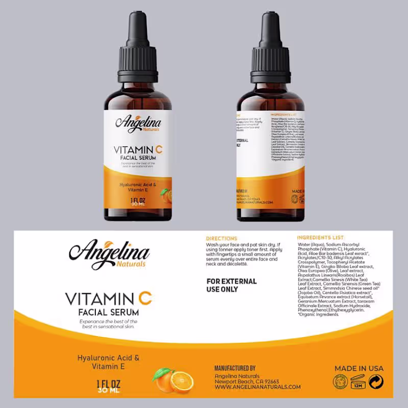 Cover image for Vitamin C Facial Serum Label