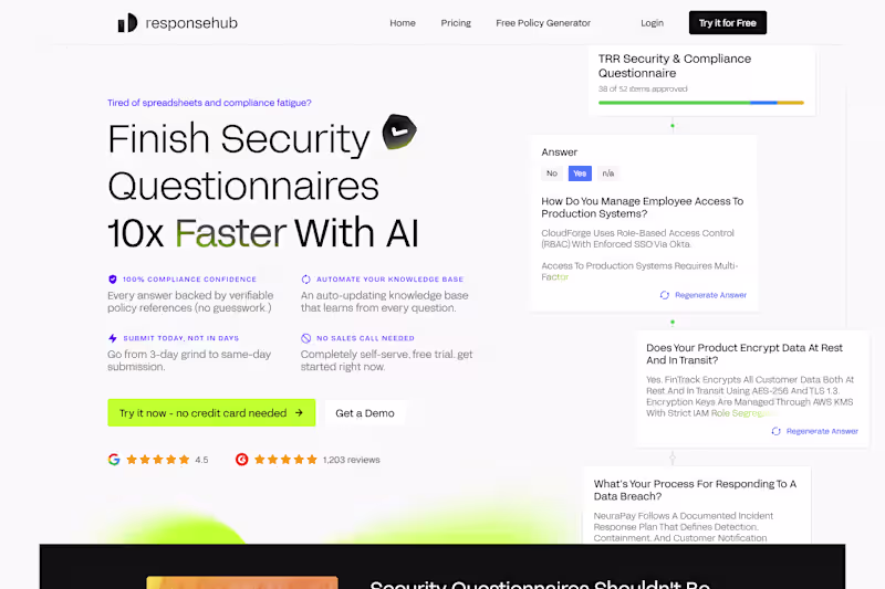 Cover image for ResponseHub Redesign - https://responsehub.ai/ 

What's