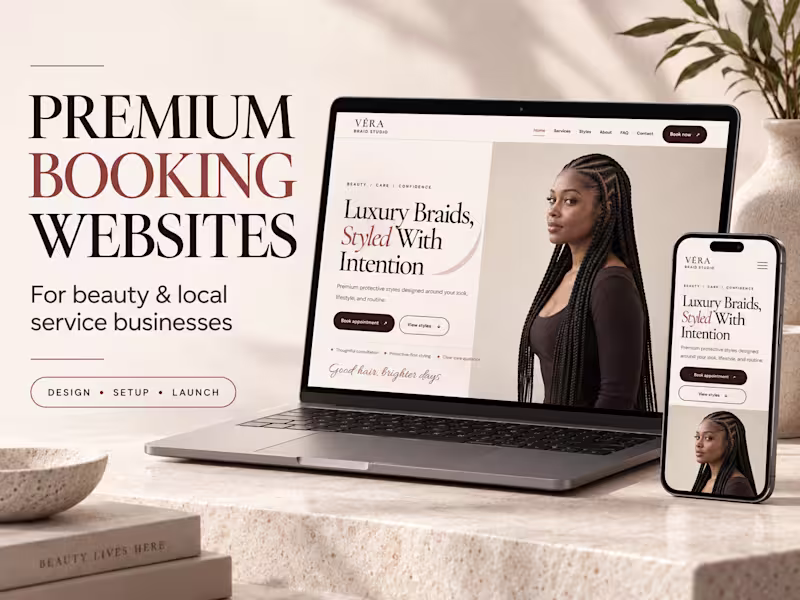Cover image for Premium booking website for beauty and local service businesses