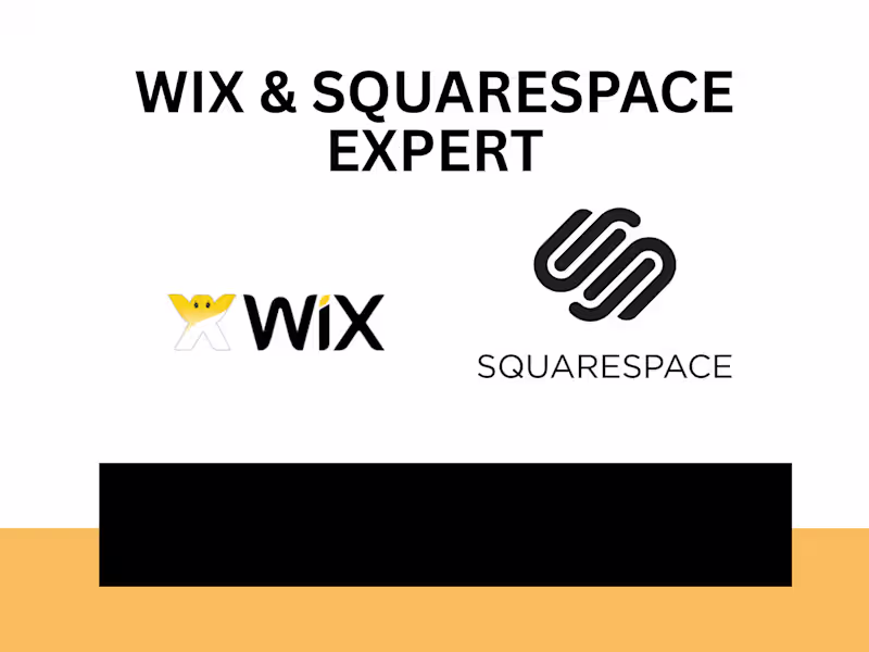 Cover image for Wix and Squarespace website design and redesign