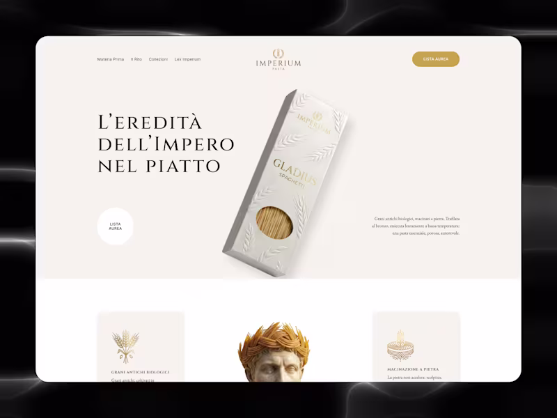 Cover image for Landing Page Design for Artisanal Pasta Brand