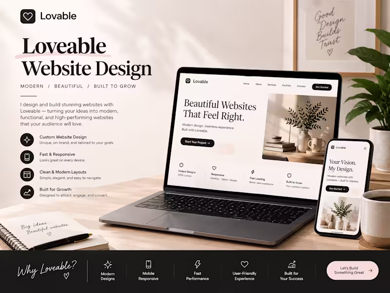 Cover image for Loveable Full Website Design And Revamping