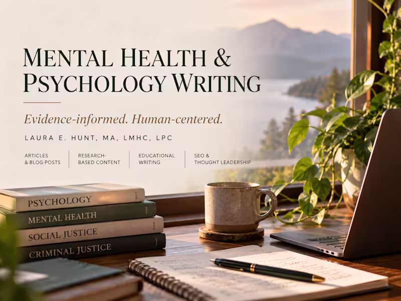 Cover image for Mental Health & Psychology Article Writing