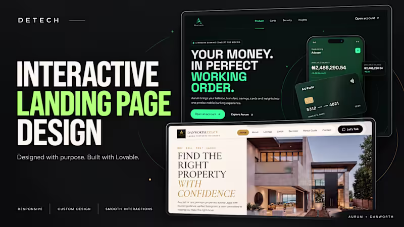 Cover image for I will design a responsive landing page for your business