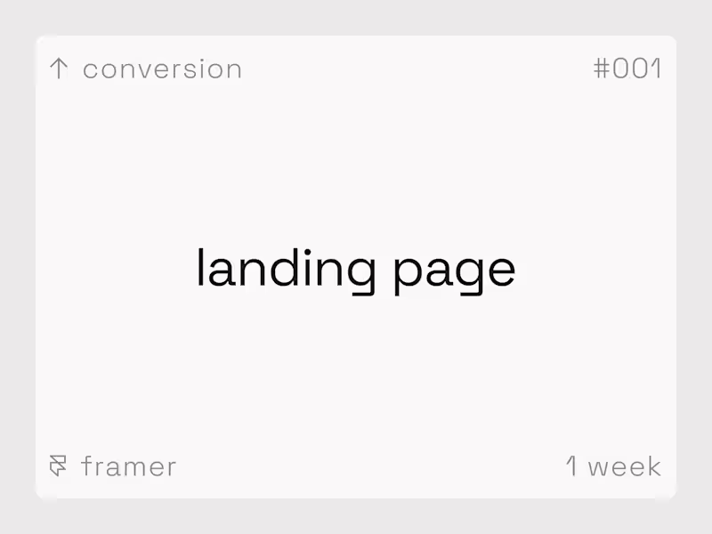 Cover image for Framer Landing Page