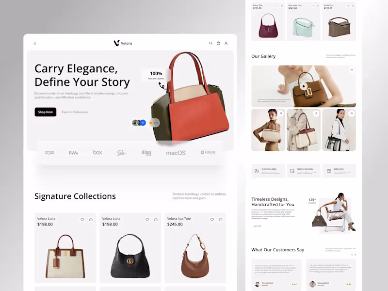 Cover image for Luxury Shopify Bag Store Design