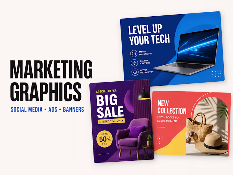 Cover image for Marketing Graphics & Social Media Design