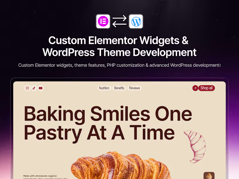 Cover image for Custom Elementor Widgets & WordPress Theme Development