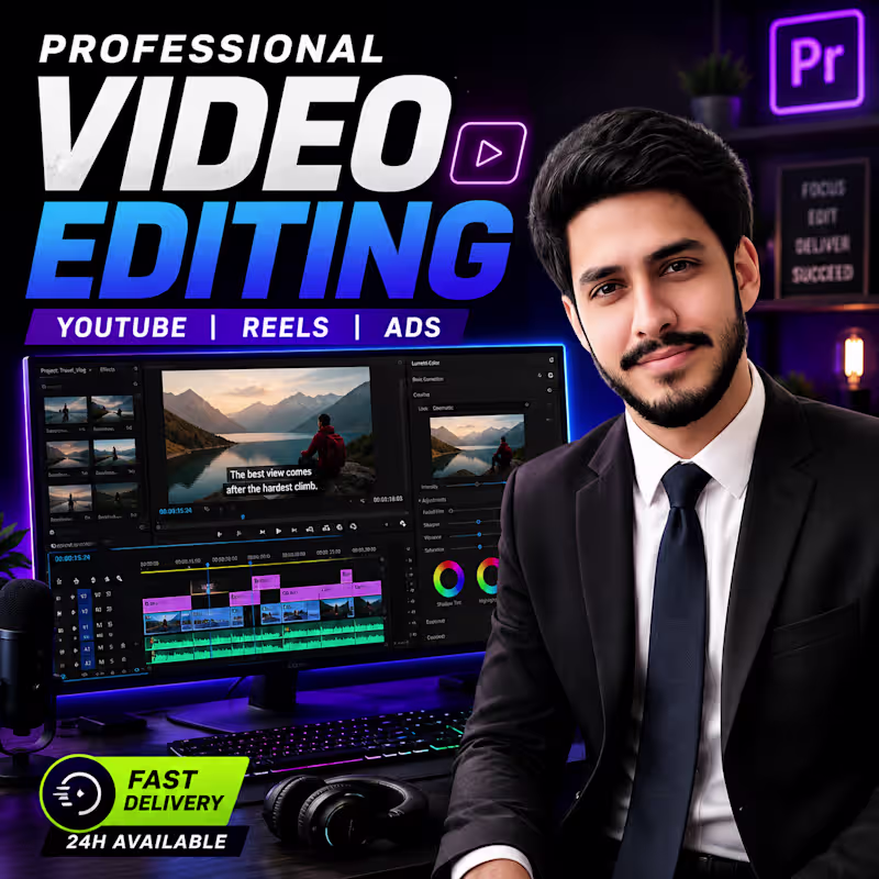 Cover image for Professional YouTube Video Editing