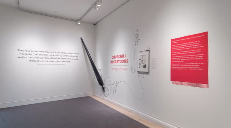 Cover image for Churchill in Cartoons — IWM London Exhibition