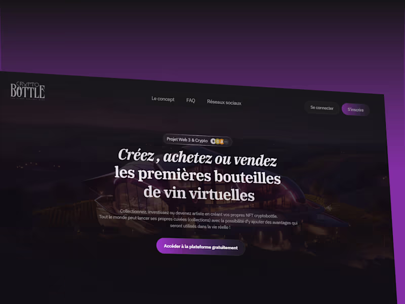 Cover image for Cryptobottle : Landing Page Design & Framer Development
